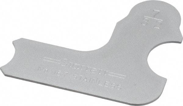 Starrett - 7/32 Inch Radius Gage - Satin Chrome Finish, Stainless Steel - Industrial Tool & Supply