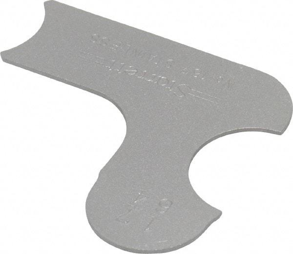Starrett - 17/64 Inch Radius Gage - Satin Chrome Finish, Stainless Steel - Industrial Tool & Supply