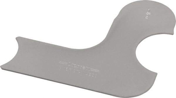 Starrett - 1/2 Inch Radius Gage - Satin Chrome Finish, Stainless Steel - Industrial Tool & Supply
