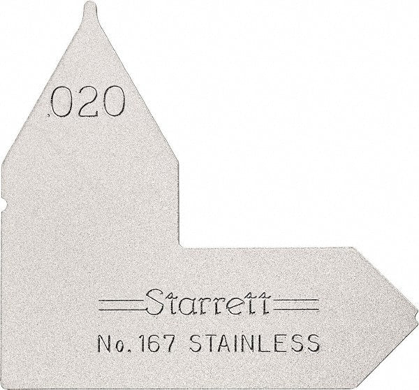 Starrett - Radius Gages Material: Stainless Steel Finish/Coating: Satin Chrome - Industrial Tool & Supply