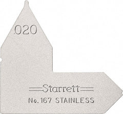 Starrett - Radius Gages Material: Stainless Steel Finish/Coating: Satin Chrome - Industrial Tool & Supply