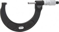 Starrett - 3 to 4" Range, 0.0001" Graduation, Mechanical Outside Micrometer - Ratchet Stop Thimble, Accurate to 0.0001", Digital Counter - Industrial Tool & Supply