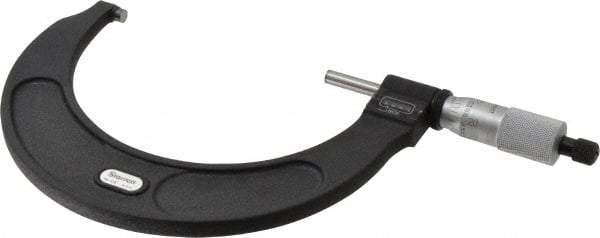 Starrett - 4 to 5" Range, 0.0001" Graduation, Mechanical Outside Micrometer - Ratchet Stop Thimble, Accurate to 0.0001", Digital Counter - Industrial Tool & Supply