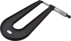 Starrett - 0 to 1" Range, 0.001" Graduation, Mechanical Outside Micrometer - Ratchet Stop Thimble, 6" Throat Depth, Accurate to 0.0001" - Industrial Tool & Supply