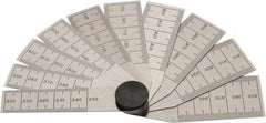 Starrett - 1/2 to 1 Inch Measurement, 10 Leaf Taper Gage - 2-3/4 Inch Long, Tempered Steel, 0.001 Inch Graduation - Industrial Tool & Supply