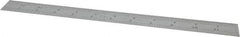 Starrett - 12" Long, 1/64, 1/50, 1/32, 1/10" Graduation, Flexible Steel Rule - 3R Graduation Style, 1" Wide, Silver, Satin Chrome Finish - Industrial Tool & Supply