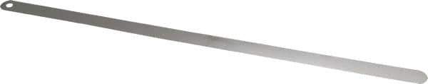 Starrett - 0.03mm Thick x 1/2 Inch Wide x 300mm Leaf Length, Parallel Feeler Gage - Tempered Steel - Industrial Tool & Supply