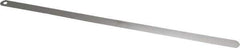 Starrett - 0.03mm Thick x 1/2 Inch Wide x 300mm Leaf Length, Parallel Feeler Gage - Tempered Steel - Industrial Tool & Supply