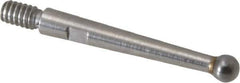 Starrett - 2mm Ball Diam, Carbide, Ball Test Indicator Contact Point - 5/8" Contact Point Length, Use with Starrett 708MAZ, 708MACZ, 709MAZ & 709MACZ Dial Test Indicators - Industrial Tool & Supply