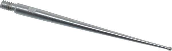 Starrett - 0.8mm Ball Diam, Steel, Ball Test Indicator Contact Point - 1-5/16" Contact Point Length, Use with Starrett 811 & 811M Dial Test Indicators - Industrial Tool & Supply