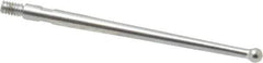 Starrett - 2mm Ball Diam, Steel, Ball Test Indicator Contact Point - 1-5/16" Contact Point Length, Use with Starrett 811 & 811M Dial Test Indicators - Industrial Tool & Supply