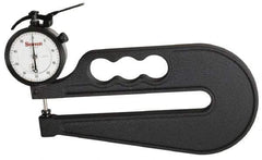 Starrett - 0 to 10mm Measurement, 0.01mm Graduation, 2-1/2 Inch Throat Depth, Dial Thickness Gage - 2-1/4 Inch Dial Diameter - Industrial Tool & Supply