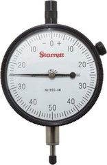 Starrett - 1/4" Range, 0-50-0 Dial Reading, 0.001" Graduation Dial Drop Indicator - 2-3/4" Dial, 0.1" Range per Revolution - Industrial Tool & Supply