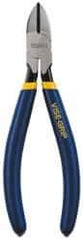 Irwin - 6" OAL, 16 AWG Capacity, Semi-Flush Diagonal Cutter - 7/8" Jaw Length x 13/16" Jaw Width, Oval/Tapered Head, Dipped Vinyl Handle - Industrial Tool & Supply