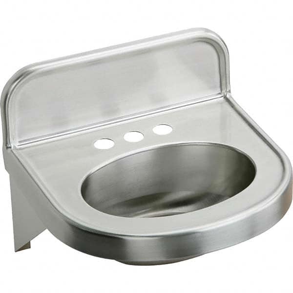Sinks; Type: Lavatory Sink-Wall Hung; Outside Length: 18.000; Outside Length: 18; Outside Width: 17.063 in; 17-1/16; Outside Height: 15-3/8; Outside Height: 15.3800; 15.38 in; Material: Stainless Steel; Inside Length: 13-5/8; Inside Length: 13.625 mm; Ins