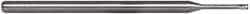 Accupro - 0.055", 0.082" LOC, 1/8" Shank Diam, 2-1/2" OAL, 3 Flute, Solid Carbide Square End Mill - Single End, Uncoated, Spiral Flute, 30° Helix, Centercutting, Series Miniature - Industrial Tool & Supply
