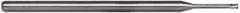 Accupro - 0.055", 0.082" LOC, 1/8" Shank Diam, 2-1/2" OAL, 3 Flute, Solid Carbide Square End Mill - Single End, Uncoated, Spiral Flute, 30° Helix, Centercutting, Series Miniature - Industrial Tool & Supply