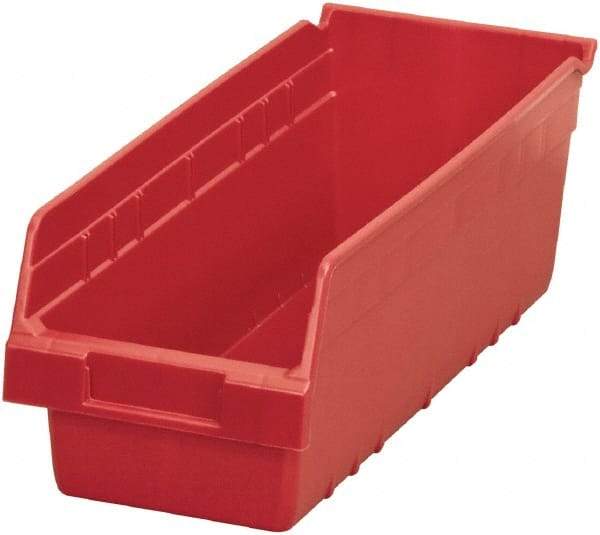 Akro-Mils - 17-7/8" Deep, Red Polymer Hopper Shelf Bin - 6" High x 6-5/8" Wide x 17-7/8" Long - Industrial Tool & Supply