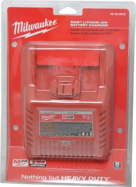 Milwaukee Tool - 28 Volt, 1 Battery Lithium-Ion Power Tool Charger - 1 hr to Charge - Industrial Tool & Supply