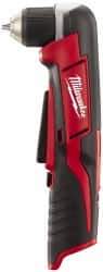 Milwaukee Tool - 12 Volt 3/8" Chuck Right Angle Handle Cordless Drill - 0-800 RPM, Keyless Chuck, Reversible, Lithium-Ion Batteries Not Included - Industrial Tool & Supply
