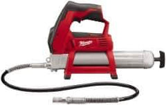 Milwaukee Tool - 8,000 Max psi, Flexible Battery-Operated Grease Gun - 14 oz (Cartridge) & 16 oz (Bulk) Capacity, 1/8 Thread Outlet, 3-Way, Bulk, Cartridge & Suction Fill, Includes Grease Coupler - Industrial Tool & Supply