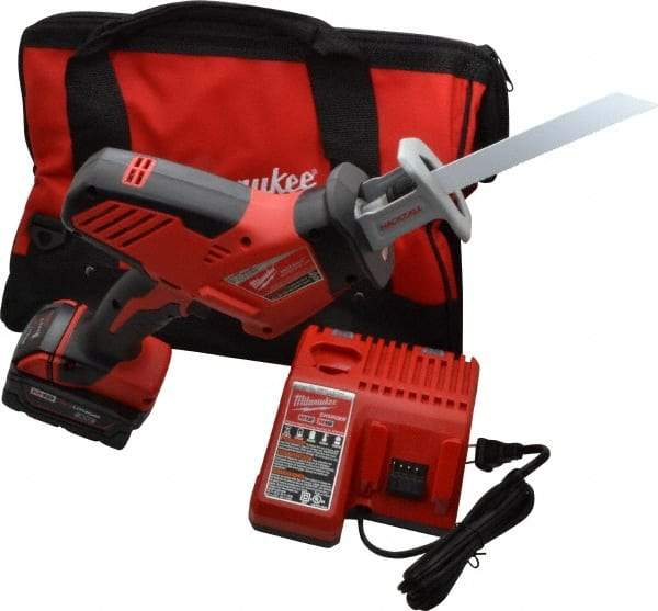 Milwaukee Tool - 18V, 0 to 3,000 SPM, Cordless Reciprocating Saw - 3/4" Stroke Length, 13" Saw Length, 1 Lithium-Ion Battery Included - Industrial Tool & Supply