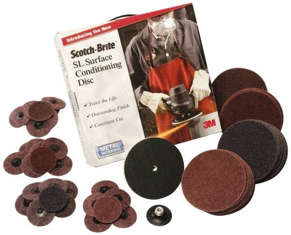 3M - 7" Diam, Aluminum Oxide Hook & Loop Disc - Coarse Grade, Nonwoven, Series SL-DH - Industrial Tool & Supply