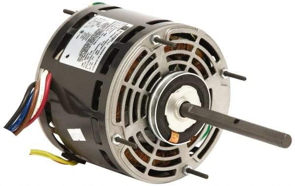 US Motors - 1/2 hp, OAO Enclosure, Auto Thermal Protection, 825 RPM, 208-230 Volt, 60 Hz, Industrial Electric AC/DC Motor - Size 48 Frame, Hub Mount, 3 Speed, Sleeve Bearings, 4.4 Full Load Amps, B Class Insulation, Reversible - Industrial Tool & Supply