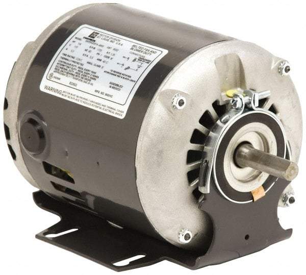 US Motors - 1/4 hp, ODP Enclosure, Auto Thermal Protection, 1,725 RPM, 115 Volt, 60 Hz, Single Phase Split Phase Motor - Size 48 Frame, Cradle Mount, 1 Speed, Sleeve Bearings, 5.90 Full Load Amps, B Class Insulation, Reversible - Industrial Tool & Supply