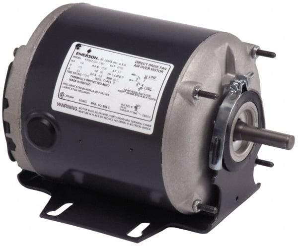 US Motors - 1/6 hp, TEAO Enclosure, Auto Thermal Protection, 1,140 RPM, 115 Volt, 60 Hz, Single Phase Split Phase Motor - Size 48Y Frame, Cradle/Stud Mount, 1 Speed, Sleeve Bearings, 4.1 Full Load Amps, B Class Insulation, Reversible - Industrial Tool & Supply