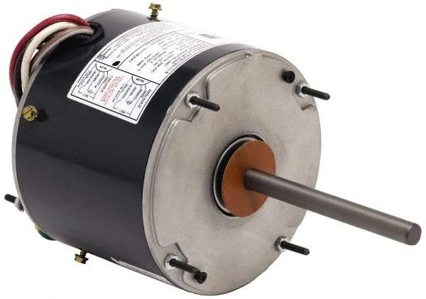 US Motors - 1/3 hp, TEAO Enclosure, Auto Thermal Protection, 825 RPM, 208-230 Volt, 60 Hz, Single Phase Permanent Split Capacitor (PSC) Motor - Size 48Y Frame, Stud Mount, 2 Speed, Ball Bearings, 1.9/1.2 Full Load Amps, B Class Insulation, Reversible - Industrial Tool & Supply