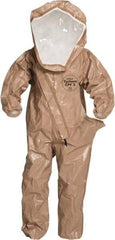 Dupont - Size S, Tan, Chemical Encapsulated Suit - No Pockets - Industrial Tool & Supply