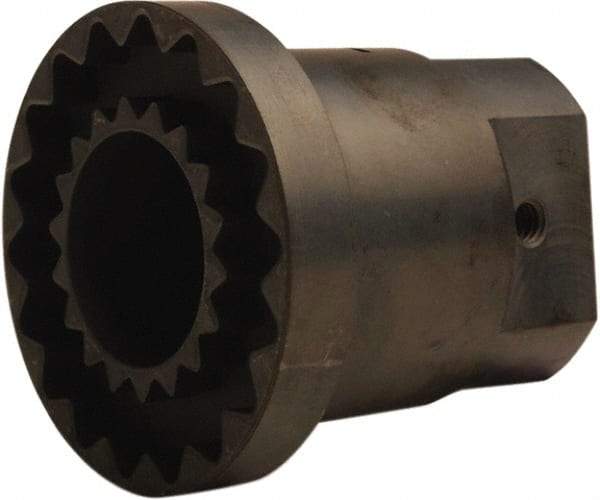 TB Wood's - 5/8" Bore, 3/16" x 3/32" Keyway Width x Depth, 2.46" Hub, 4 Flexible Coupling Hub & Flange - 2.46" OD, 2-1/2" OAL, Sintered Steel, Order 2 Hubs, 2 Flanges & 1 Sleeve for Complete Coupling - Industrial Tool & Supply