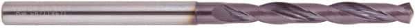 National Twist Drill - 10.7mm 140° Solid Carbide Jobber Drill - AlTiN Finish, Right Hand Cut, Spiral Flute, Straight Shank, 118mm OAL - Industrial Tool & Supply
