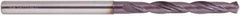 National Twist Drill - 17.5mm 140° Solid Carbide Jobber Drill - AlTiN Finish, Right Hand Cut, Spiral Flute, Straight Shank, 143mm OAL - Industrial Tool & Supply