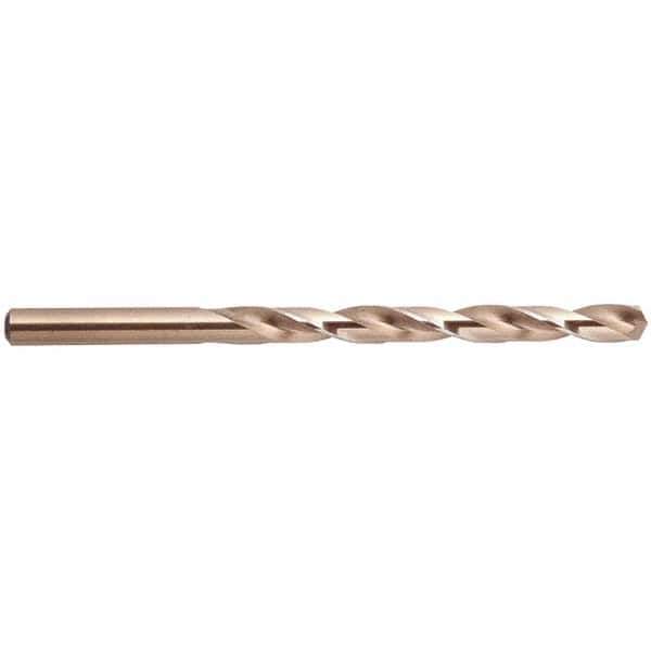 National Twist Drill - 9/32" 135° Cobalt Jobber Drill - Gold Finish Finish, Right Hand Cut, Spiral Flute, Straight Shank, 4-1/4" OAL, Split Point - Industrial Tool & Supply