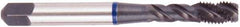 Regal Cutting Tools - 1-1/8 - 12 UNF 4 Flute 3B Bottoming Spiral Flute Tap - Vanadium High Speed Steel, Oxide Finish, Right Hand Flute, Right Hand Thread, H4, Series Triple Crown - Industrial Tool & Supply