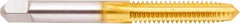 Regal Cutting Tools - 3/8-16 UNC 3B 4 Flute TiN Finish High Speed Steel Straight Flute Standard Hand Tap - Plug, Right Hand Thread, 2-15/16" OAL, 1-1/4" Thread Length, H3 Limit, Oversize - Exact Industrial Supply