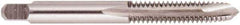 Regal Cutting Tools - M3.5x0.60 Metric, 2 Flute, Bright Finish, High Speed Steel Spiral Point Tap - Plug Chamfer, Right Hand Thread, 2" OAL, 11/16" Thread Length, 0.141" Shank Diam - Exact Industrial Supply
