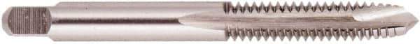 Regal Cutting Tools - 7/16-14 UNC, H3, 3 Flutes, Plug Chamfer, Bright Finish, High Speed Steel Spiral Point STI Tap - 3-19/32" OAL, 0.323" Shank Diam, 1-7/16" Thread Length, 13/32" Square Length, 0.242" Square Size, 3B Class of Fit - Exact Industrial Supply