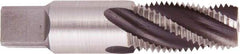 Regal Cutting Tools - 1/4-18 NPTF, 4 Flutes, Taper Chamfer, Bright Finish, High Speed Steel, Spiral Flute Pipe Tap - Right Hand Flute, 9/16" Shank Diam, 1-1/16" Thread Length, 0.4590" Projection, 7/16" Square Size, - Industrial Tool & Supply