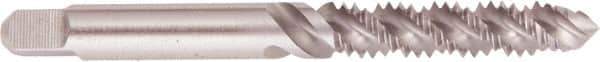 Regal Cutting Tools - 5/16-18 UNC, 3 Flute, 50° Helix, Plug Chamfer, Bright Finish, High Speed Steel Spiral Flute STI Tap - Right Hand Flute, 2-23/32" OAL, 1-1/8" Thread Length, 3B Class of Fit - Exact Industrial Supply
