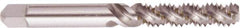 Regal Cutting Tools - 5/16-18 UNC, 3 Flute, 50° Helix, Bottoming Chamfer, Bright Finish, High Speed Steel Spiral Flute STI Tap - Right Hand Flute, 2-23/32" OAL, 1-1/8" Thread Length - Exact Industrial Supply