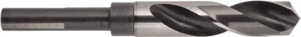 National Twist Drill - 1-3/16" Drill, 118° Point, High Speed Steel Silver Deming & Reduced Shank Drill Bit - Bright Finish, 6" OAL, Flats on Shank, 3" Flute Length, Right Hand Cut, Spiral Flute - Industrial Tool & Supply