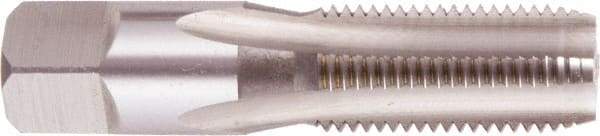 Regal Cutting Tools - 1/8-27 NPSI Thread, 4 Flute Standard Pipe Tap - 2-1/8" OAL, 3/4" Thread Length, 5/16" Shank Diam, Bright Finish, High Speed Steel - Exact Industrial Supply