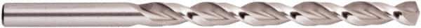 National Twist Drill - 25/64" 135° High Speed Steel Jobber Drill - Bright Finish, Right Hand Cut, Parabolic Flute, Straight Shank, 5-1/8" OAL, Split Point - Industrial Tool & Supply