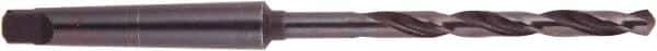 National Twist Drill - 2-7/16", 5MT 118° Point High Speed Steel Taper Shank Drill Bit - Oxide Finish, 11-1/4" Flute Length, 18-3/4" OAL, Spiral Flute, Series 200 - Industrial Tool & Supply