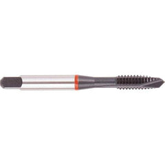 Regal Cutting Tools - #8-32 UNC, 3 Flute, Oxide Finish, High Speed Steel Spiral Point Tap - Plug Chamfer, Right Hand Thread, 2-1/8" OAL, 29/64" Thread Length, 0.168" Shank Diam, 2B Class of Fit, Series Triple Crown - Exact Industrial Supply
