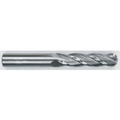 3/8" Dia. - 3" OAL - Solid CBD - Bright - Ball Nose SE EM - 4 FL - Industrial Tool & Supply