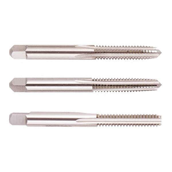 Regal Cutting Tools - M24x3.00 Metric, 4 Flute, Bottoming, Plug & Taper, Uncoated, Uncoated Finish, High Speed Steel Tap Set - 4-29/32" OAL, 2-7/32" Thread Length, 6H Class of Fit - Industrial Tool & Supply